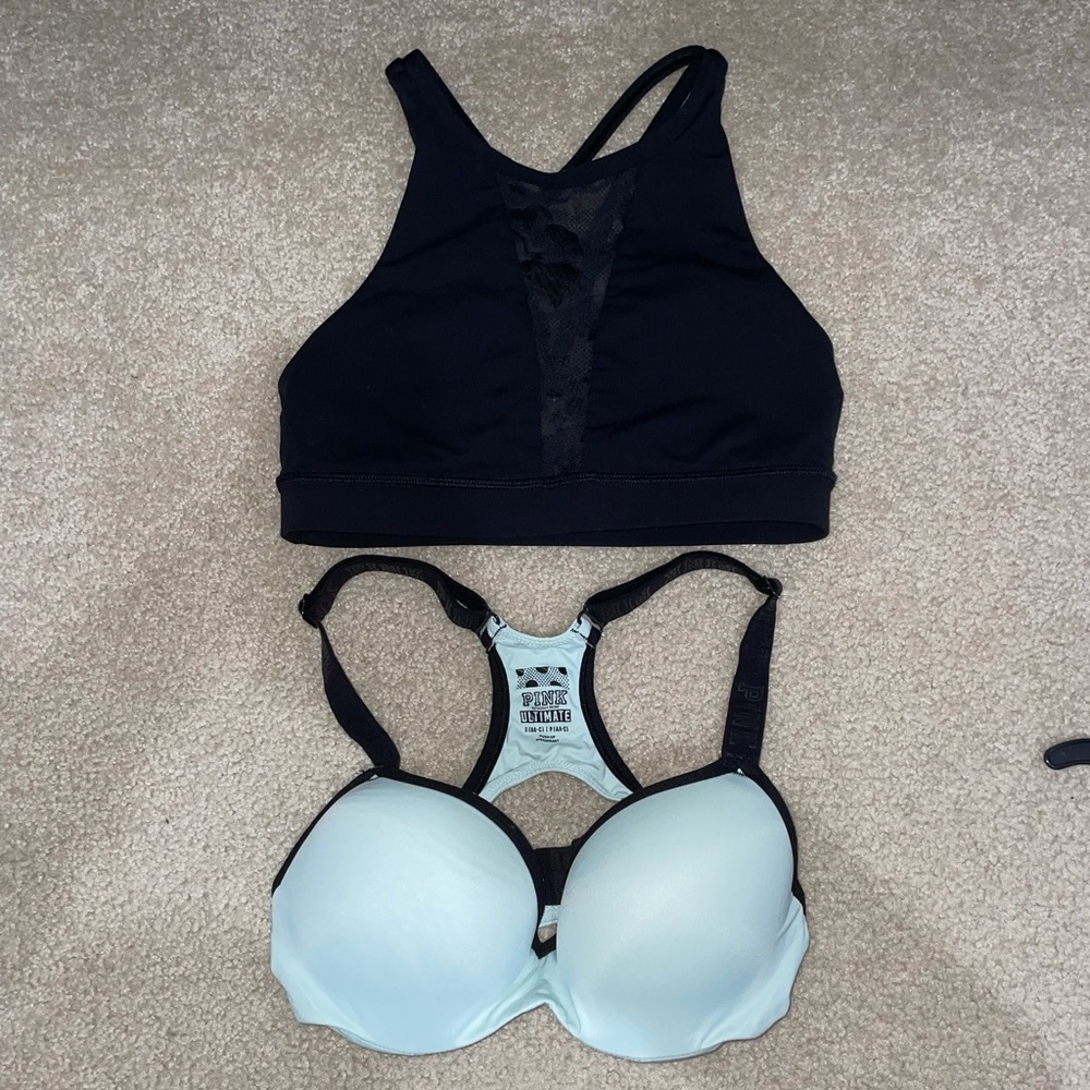 2 SPORTS BRAS: LULULEMON AND VS PINK